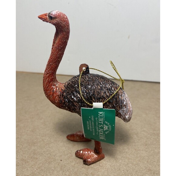 Kurt Adler Ostrich Ornament Hanging Wild Animal 4.75 inch Christmas Realistic - Picture 5 of 7